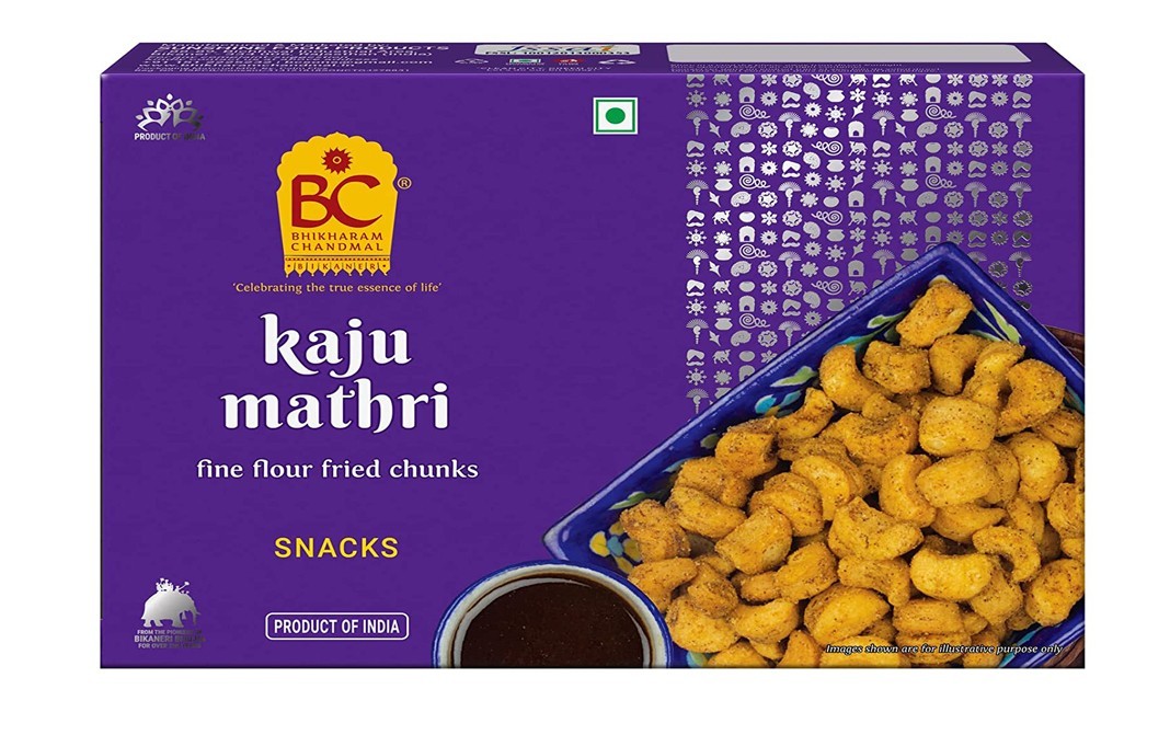 Bhikharam Chandmal Kaju Mathri FIne Flour Fried Chunks    Pack  375 grams